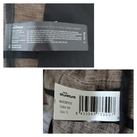 Skunkfunk Basilia Linen Bomber Jacket Size Medium Tan - Picture 16 of 16